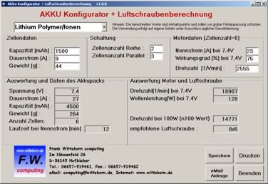 Akku Konfiguration